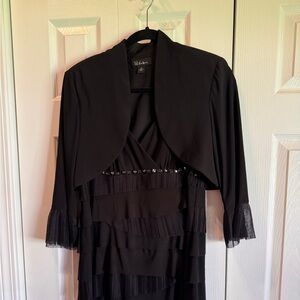 SL Fashions formal black dress w/ fun details!